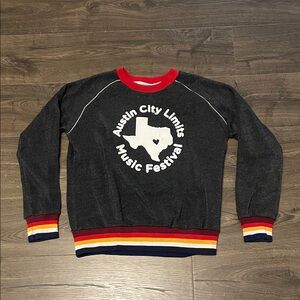 Austin City Limits Music Festival Retro Style Gray Sweatshirt, Size Small